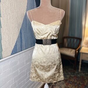 Princess Polly Cream Dragon Embossed Print Slip Dress with Underwire Support